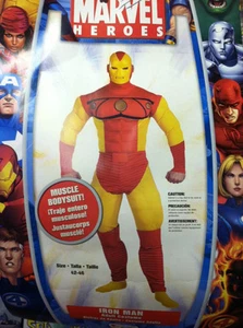 IRON MAN CLASSIC COMIC STYLE ADULT COSTUME LARGE(42-46) AVENGERS RARE DISGUISE - Picture 1 of 12