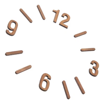  1 Set Clock Wooden Numbers: Numerals Wood Decorative Wall Clock Numbers - - Image 1 of 4