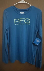 Columbia PFG Long Sleeve Graphic Tee Youth Size XL Blue NWT - Picture 1 of 5