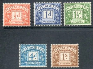 GB 1951 Geoge V1 Postage Dues Complete set stamps SG D35-D39 MNH - Picture 1 of 1