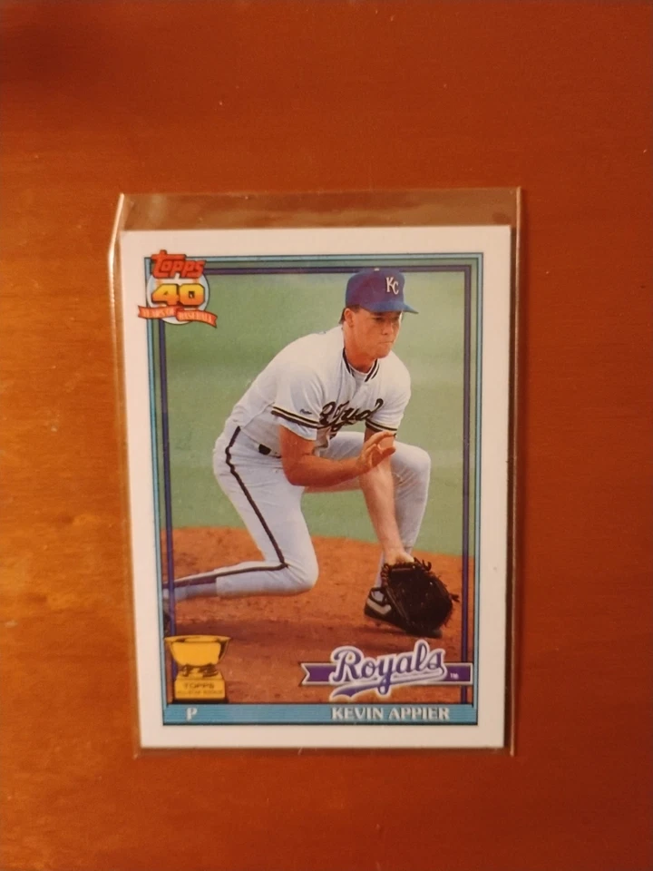 1991 Topps - Kevin Appier #454 Topps 40th Anniversary Logo - Image 1 of 1