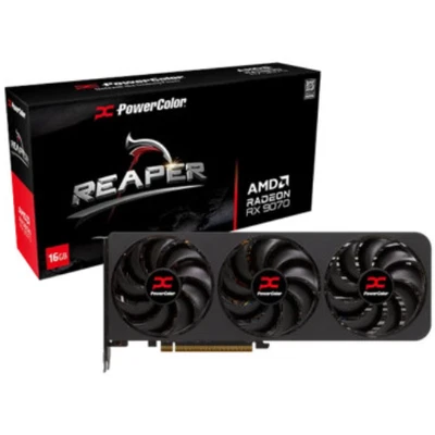 Video Card PowerColor Reaper RX 9070 16GB GDDR6 2070 MHz HDMI RX907016G-A - Image 1 of 4