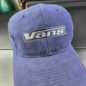 Vintage 90s Vans Skate Surf Snapback Hat, Navy Blue, Rare, Embroidered - Picture 1 of 8