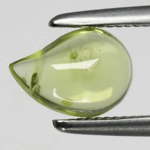 💎 0.64ct Pear Cabochon Natural Green Peridot - Untreated, Myanmar Gemstone - Picture 1 of 4