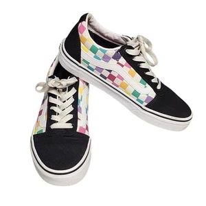 Vans Old Skool Multicolor Rainbow Checkered Skateboard Schuhe 500714 Damen 7 - Bild 1 von 14