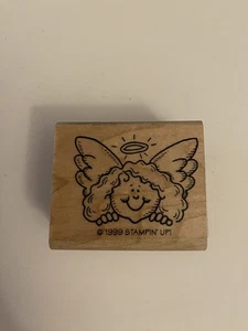 Stampin Up! 1999 Angel Wood Mounted Rubber Stamp RS77 - Picture 1 of 3