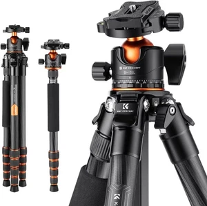 K&F Concept 62 inch Camera Tripod Carbon Fiber Portable Compact Tripods for DSLR - Picture 1 of 6