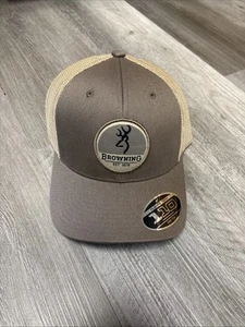 Browning Hat Cap Strap Back Brown Hunting Outdoors Flex fit - Picture 1 of 3