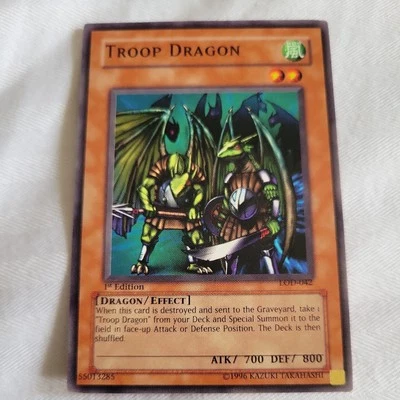 Yu-Gi-Oh! TCG Troop Dragon LOD-042 1st Edition MISPRINT VLP - Image 1 of 4