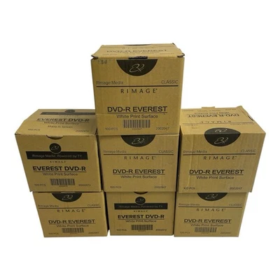 7 x 100 - New Rimage Everest White PrinWhite  Surface Thermal DVD-R 2002047 - Image 1 of 4