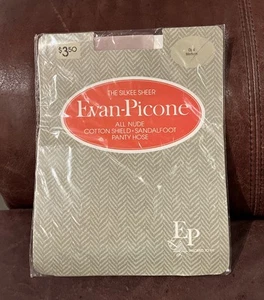 VTG Evan-Picone Silkee Sheer New Opal Medium All Nude Sandalfoot Panty Hose - Picture 1 of 8