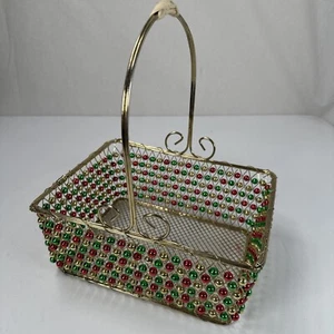 Panier en métal décor vacances Noël - Photo 1 sur 7