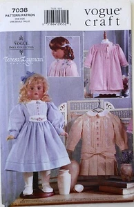 Vogue 7038 Teresa Layman 18" Doll Old Fashioned Doll Clothes Sewing Pattern - Picture 1 of 1