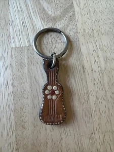 Llavero de guitarra de cuero vintage - Imagen 1 de 12