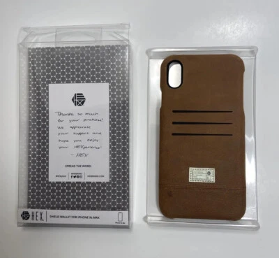 Funda de teléfono celular imitación cuero HEX escudo billetera para iPhone XS MAX nueva Foto 1 de 4