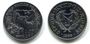 1 Pound Zypern 1986 Cu-Ni "Mufflon" - Bild 1 von 1