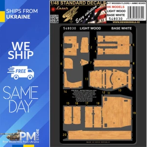 HGW 548030 1/48 Decal for B-17 WOODEN FLOORS and AMMO BOXES LIGHT WOOD - Picture 1 of 4