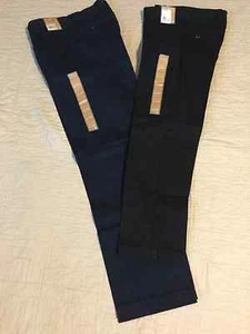 Urban Pipeline: pantalones uniformes de cintura frontal plano para niño: 10R negro, 18R nvy - Imagen 1 de 8