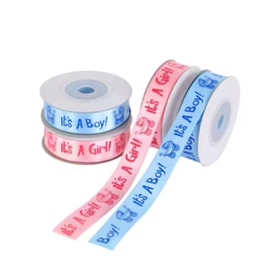 10Yard/Roll It Is A Boy Girl Printed Ribbon Birthday Party Gender Reveal - Picture 1 of 5
