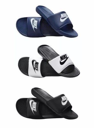 Nuovi sliders slip on casual Nike Victori One da uomo per vacanze in spiaggia taglia 6 10
