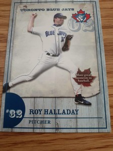 Roy Halladay Toronto Blue Jays cards 2002 - stadium giveaway