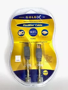 NEW Gold X 14.5' IEEE1394 FireWire i.LINK 6-pin to 6-pin Cable 1394 NIP - Picture 1 of 2