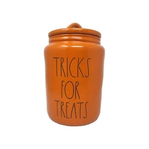 Rae Dunn TRICKs FOR TREATS Canister Ceramic Orange Halloween - Picture 1 of 5