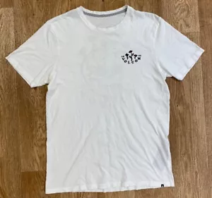Volcom Trad Tattoo Skull Design T-shirt Size Small White Double Sided Print Rare - Picture 1 of 8