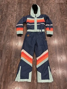 Women’s Tipsy Elves Vintage Retro Bluebird Snow Ski Suit Size M $329 Retail - Picture 1 of 22