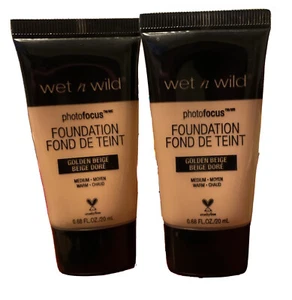 Wet n Wild Photo Focus Foundation - Goldbeige (384C) - versiegelt ((2er-Pack)) - Bild 1 von 2