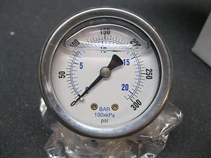 PIC Gauge 202L-204H Glycerin Filled Pressure Gauge 2" Dial Size, 1/4" Male NPT - Picture 1 of 5