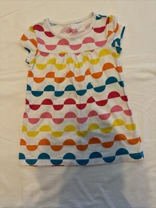 Circo Toddler Girls  Jumper Dress White Rainbow Dots Size 4/5 - Picture 1 of 1