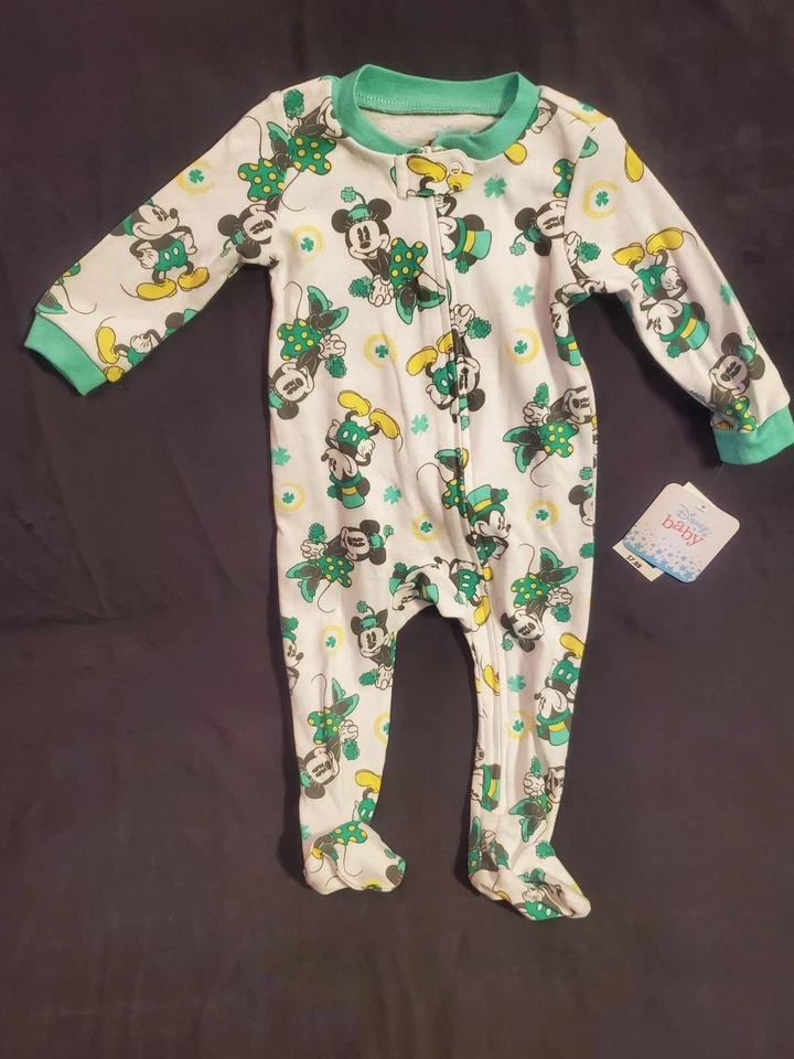 Mickey/Minnie or Peanuts St Patrick’s Day (2-Piece or Blanket Sleeper) - Choose - Image 1 of 1