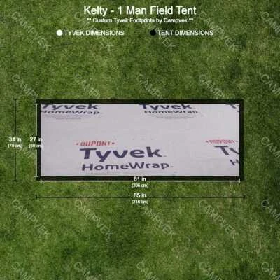 CAMPVEK - TYVEK Tyvek Footprint for the Kelty 1 Man Field Tent Tent