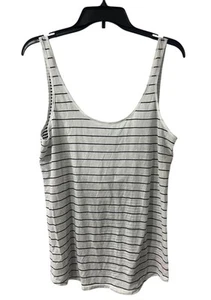 Victoria's Secret PINK Tank Top Black & White Striped Loose Fit Tank Top Size S - Picture 1 of 9