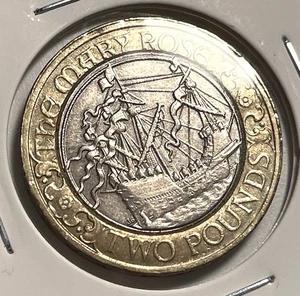 2011 Mary Rose UK £2 Coin Two Pounds Great Britain XF Detail Nice Lustre - Picture 1 of 5