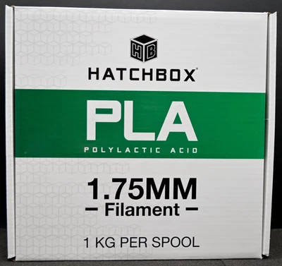 🖤 Filamento para impresora 3D HATCHBOX PLA - 1,75 mm negro verdadero - 1 kg nuevo y sellado Foto 1 de 4