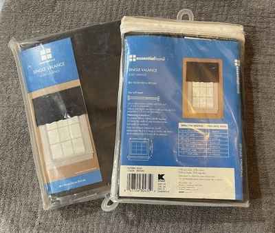 Essential Home Single Valance Solid Brown - 60 x 15.5 in. - Image 1 of 4