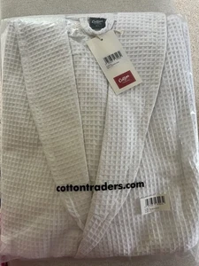 Vestido Cotton Traders Blanco Waffle Algodón Envolvente Talla M/L Nuevo Sellado - Imagen 1 de 6