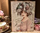 The Flower Lady Shabby Chic, Vintage Style Handcrafted Plaque / Sign #1