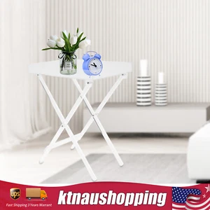 Foldable Table Acrylic Transparent Table Sofa Snack Coffee Laptop End Side Table - Picture 1 of 11