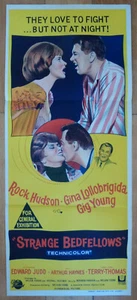 ETRANGES COMPAGNONS DE LIT Hudson 1965 Affiche Originale 34x76 Australie Daybill - Picture 1 of 6