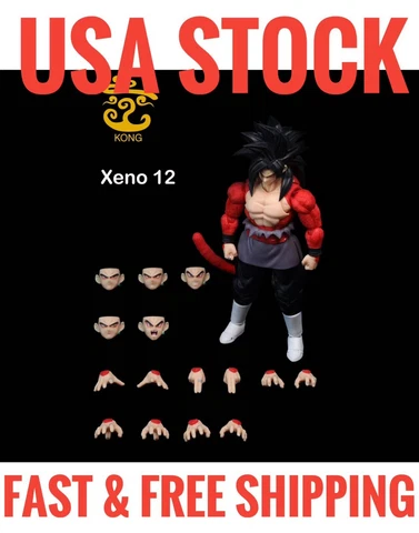 (USA Seller) Kong Studio Custom 12 Red Fur Black Goku Cover