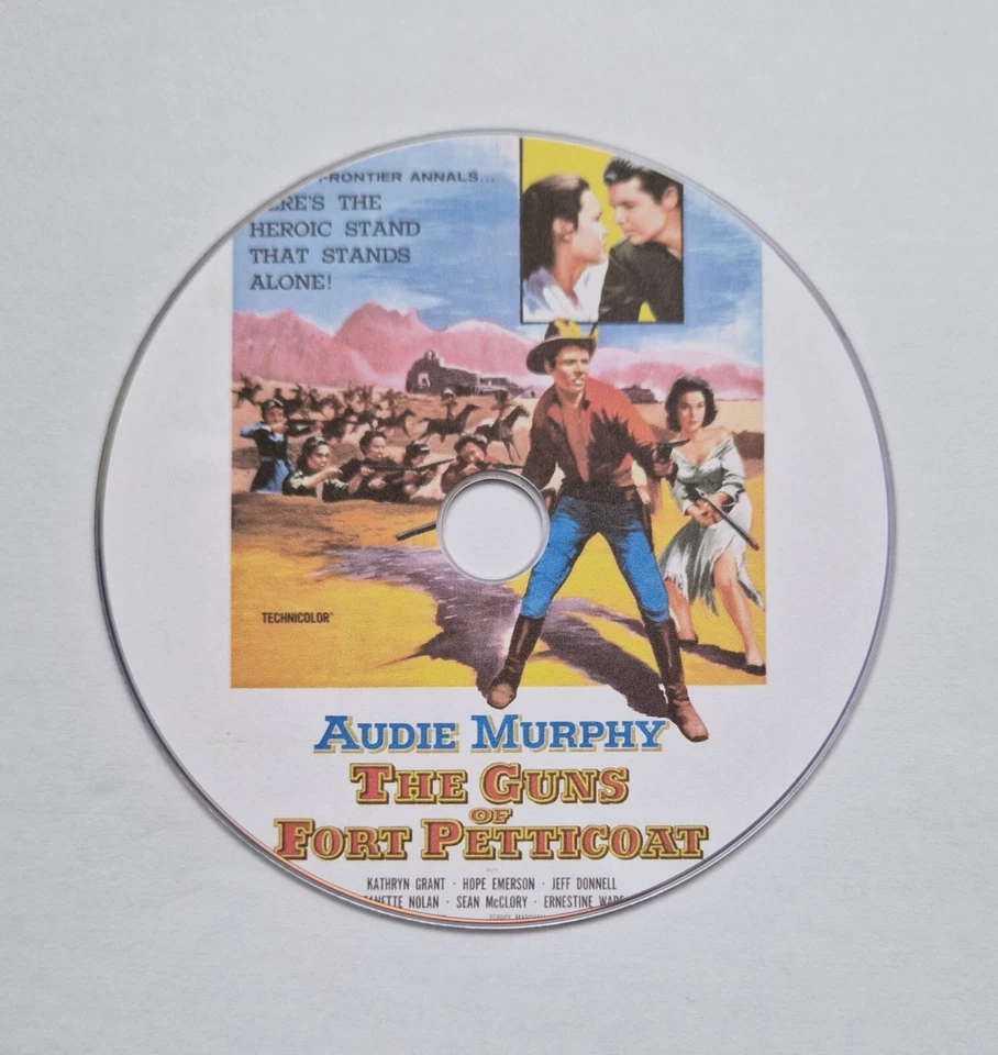 THE GUNS OF FORT PETTICOAT 1957 DVD PUBLIC DOMAIN FILM AUDIE MURPHY - Image 1 of 1
