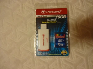 Transcend 16GB SDHC card and USB card reader - Picture 1 of 1