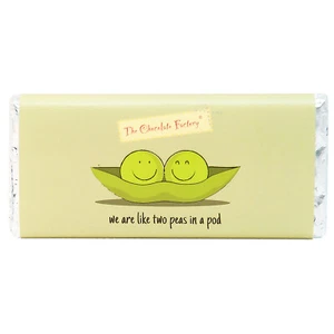 Fun Valentine Chocolate Bar We are Like Peas in a Pod - Picture 1 of 8