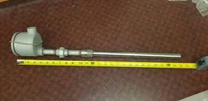 TERMOCOPPIA, WATLOW tipo K, con pozzetto termico SANDELIUS 416 SS 16" x 1"NPT, SCATOLA EXP - Foto 1 di 8