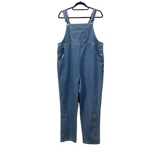 Womans MOTHERHOOD Jumper Overalls Denim Jeans Blue Size L 100% Cotton - Picture 1 of 7