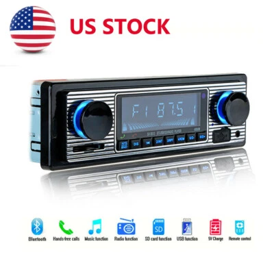 4-Channel Digital Car SUV Bluetooth USB/SD/FM/WMA/WAV Radio Stereo MP3 Player US - Imagem 1 de 4