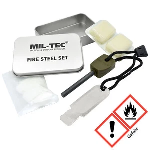 Feuerstarter Set Feuerstahl Zündstein Outdoor Dose Bushcraft Survival Zündstahl - Bild 1 von 3